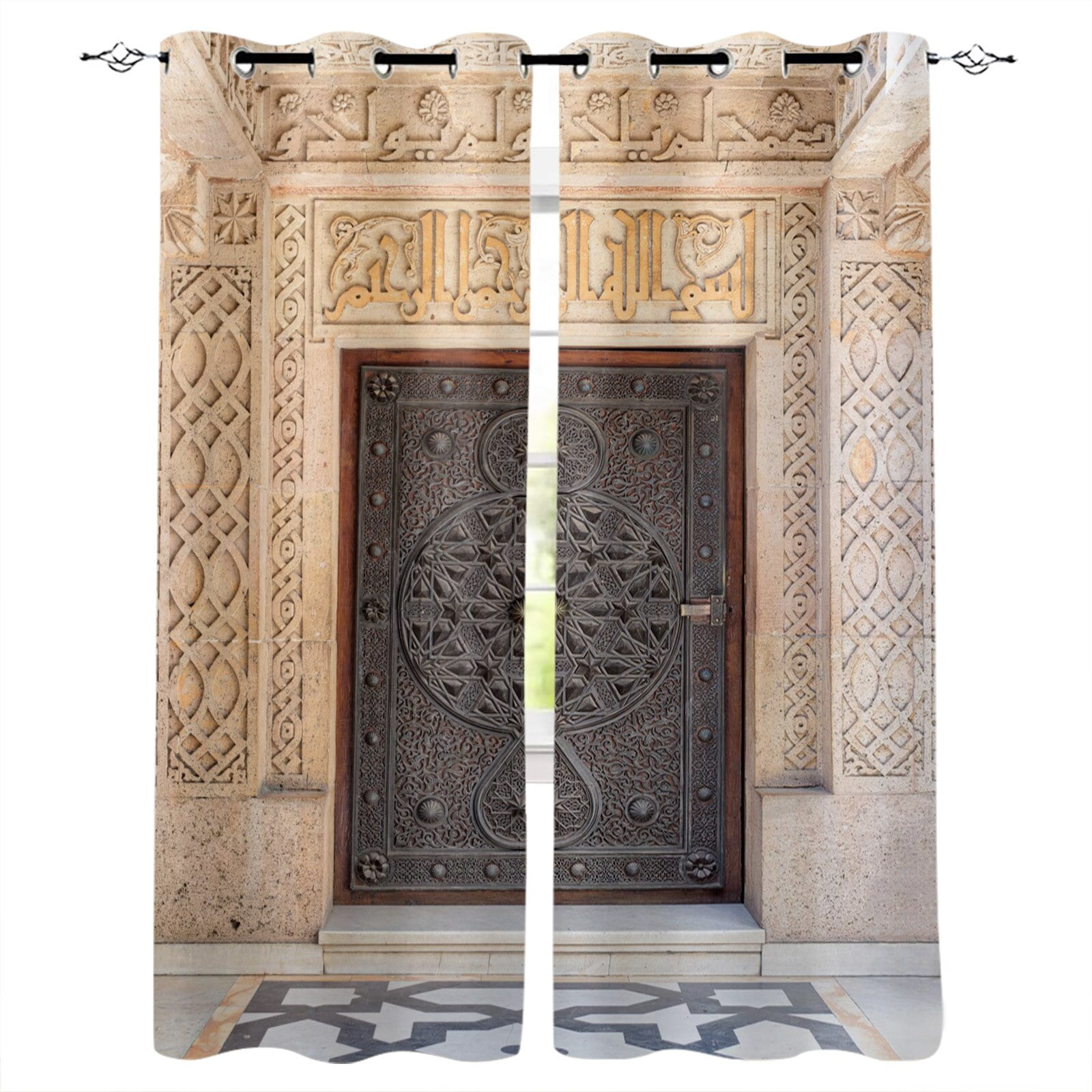 Arab Muslim Religion Window Curtains For Living Room Kitchen Bedroom