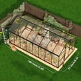 thumbnail image 2 of 8x16 FT Greenhouse for Outdoors, NEORIVER Quick Assembly Polycarbonate Green House with UV Protection, Heavy-Duty Windproof Aluminum Frame, Adjustable Roof Vent – for Backyard, Garden or Patio, 2 of 9