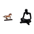 thumbnail image 1 of Figura de caballo,Figura coleccionable de caballo en miniatura,Adorno de caballo de resina,estatua de animal,decoración para el hogar,Figura del pensador abstracto,Estatua de Pensador, 1 of 8