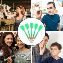 OATIPHO  Green Metal Needles and Flights Throwing Tips for Entertainment