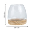 thumbnail image 2 of Glass Vase Vase Planter Micro Landscape Wooden Base Bottleair Terrarium
Flowers Artificial Stand  Desktop Storage, 2 of 6