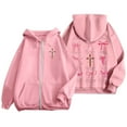 thumbnail image 4 of TINZ Veste à Capuche Décontractée à Manches Longues avec Poche Zippée et Cordon de Serrage pour Femmes, Sweat à Capuche en Rayonne, 4 of 5