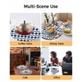 thumbnail image 2 of 13 Inch Round Placemats Set of 4, Bohemia Non Slip Heat Insulation PP Table Mats, Minimalist Geometric Pattern Abstract Dark Blue Washable Place Mats for Kitchen Dining Party Table Decor, 2 of 7