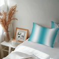thumbnail image 6 of Turquoise White Ombre Lumbar Pillow Covers 20x12 Inch Set of 2, Abstract Art Modern Teal Gradient Waterproof Outdoor Pillow Covers, Decorative Cushion Pillowcases for Couch, Sofa, Bed, Garden, Patio, 6 of 9