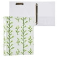 thumbnail image 3 of Vertical Green Sprigs 12.4x10.6in PVC Round Ring Binders, 2-Pack, D-Ring 3-Hole, Metal Clip, 3 of 10