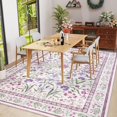 thumbnail image 7 of FULIE Rugs 5'x8'Soft Boho Rug Foldable Carpet Non-Slip Rug for Living Room,Purple, 7 of 7