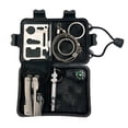 thumbnail image 1 of 7-in-1 Outdoor Survival Emergency Kit with Stainless Steel Tool Card, Fire Starter, Compass, Wire Cut, Sound Maker, Multifunction Flashlight Pliers & Emergency Blanket – Packed in Waterproof Box,, 1 of 6