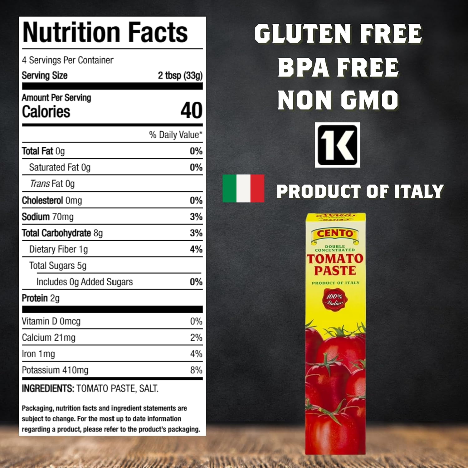 (Pack of 12) Cento Tomato Paste Tube 4.6 Oz