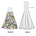 thumbnail image 4 of Wobogo Pink Roses Hand Towel Set of 2 Absorbent for Kitchen and Bathroom With Velcro Hanging Loop 18.2×14in, 4 of 7