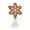 Khaki, variant on Gingerbread Christmas Tree Toppers - Snowflake & Star Shapes with Spring Base, Festive Baked-Look Decor for Holiday Trees & Home Display
