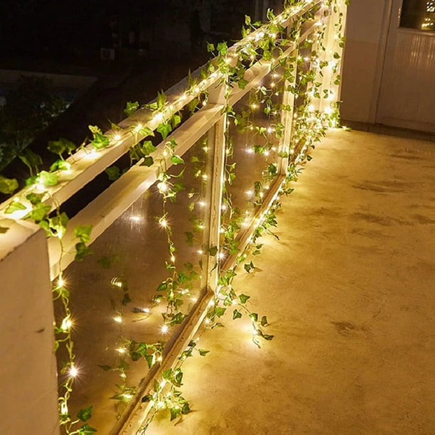Fake Vines With Lights,50/100 LED Artificial lvy Vine Fake Plants Greenery Garlands for Home
