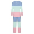 thumbnail image 5 of Women Pajama Pijama Set Pajama Women Ladies' Gradient Printed Casual Top Pants Pajama Set, 5 of 6