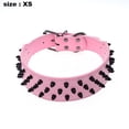 thumbnail image 2 of Dogs Kingdom Leather Black Spiked Studded Dog Collar 2" Wide, Boxer Collar, 2 of 5