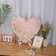 thumbnail image 2 of pitrice Wedding Guest Book Drop Sign Book Box Wedding Guest Book Replacement Rustic Decor for Anniversary Pink Heart, 2 of 9