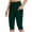 Army Green, variant on Tqcoqu Women's Knee Length Leggings Yoga Capris High Waisted Tummy Control Yoga Pants Athletic Biker Shorts with Pockets,Pink,Women's S-XXL