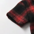thumbnail image 4 of Plaid Shirts for Toddlers Boys 1-8 Years Short Sleeve Button-Down Tshirts Shirt Kids Casual Collared Comfort Going-Out Tees Tops Summer, 4 of 5