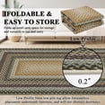 thumbnail image 3 of Braided Jute Print Area Rug Washable Non-Slip Pet Friendly Carpet with Concentric Design, Stain Resistant for Living Room, Bedroom & Home Office, 3 of 9