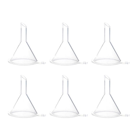 HEMOTON 30 PCS Small Clear Plastic Funnels for Transferring Cosmetic Liquids Perfume Oil