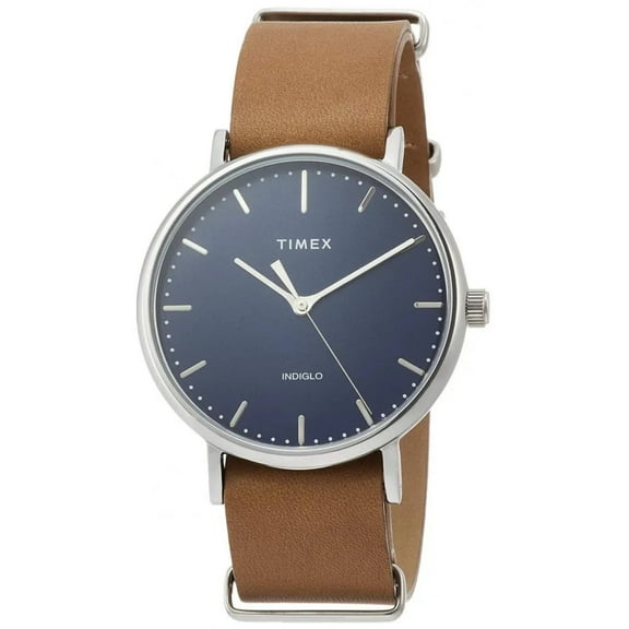 Timex Fairfield 41mm Silver/Tan Mens Watch