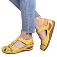 thumbnail image 1 of Sandales Orthopédiques à Talon Compensé à Bout Fermé pour Femmes 2025 Plage Confortables à Fleurs Marche Robe Chaussures d'Été, 1 of 5