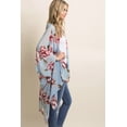 thumbnail image 4 of Women’s Print Sheer Flowy Summer Chiffon Loose Casual Kimono Cardigan Cape Cover Up – LPD8859 - L, 4 of 10