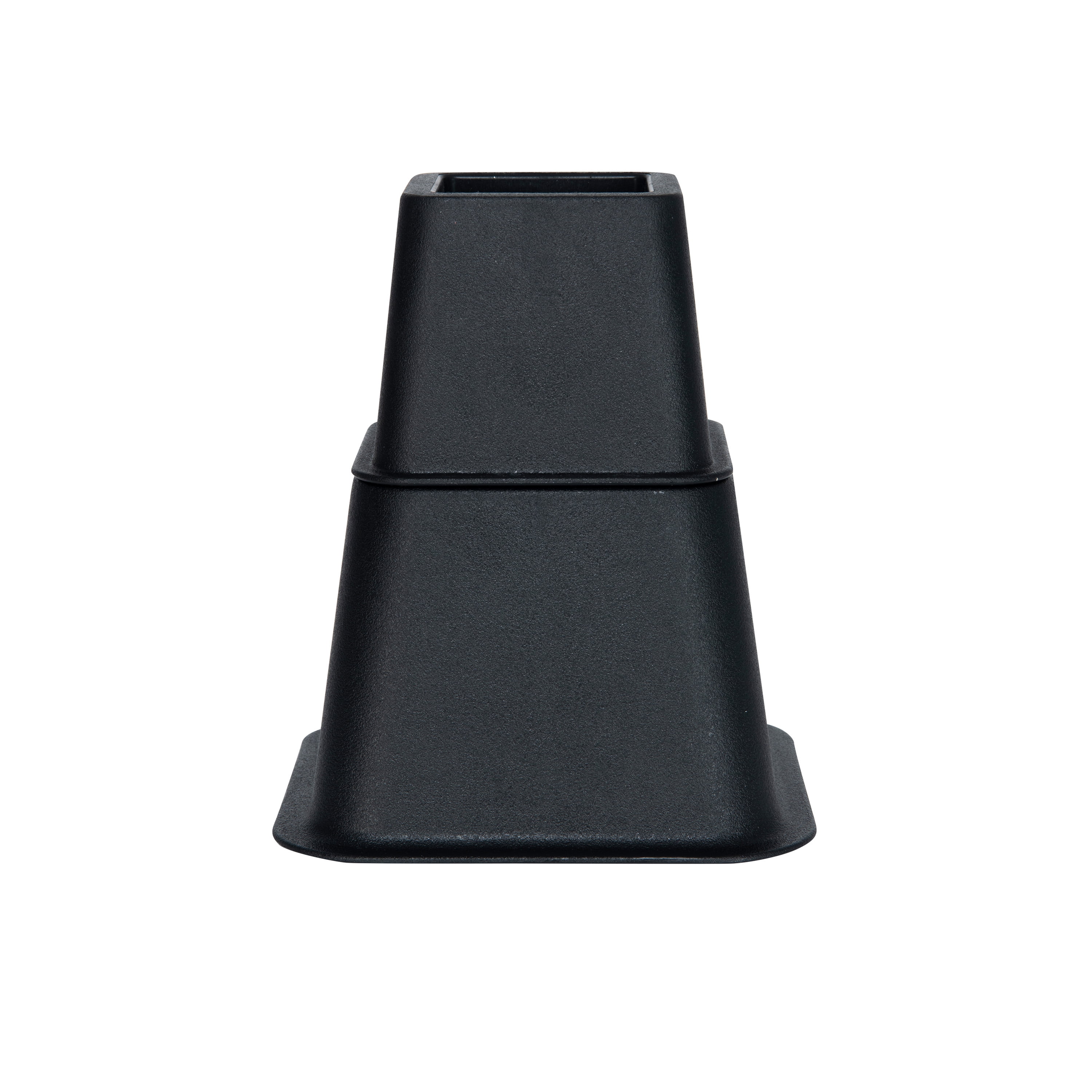 Simplify 8 Piece Plastic Adjustable 3", 5", or 8" Bed Risers Set, 4.5" x 4.5", Black