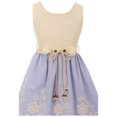 thumbnail image 3 of Big Girl Sleeveless Lace Embroidery Party Holiday Wedding Flower Girl Dress Blue 8 JKS 2135 BNY Corner, 3 of 4