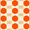 Orange Geometric Circles, variant on Yayeee Foldable Storage Basket for Shelves with Handles Waterproof Cloth Bins, Floral Garden