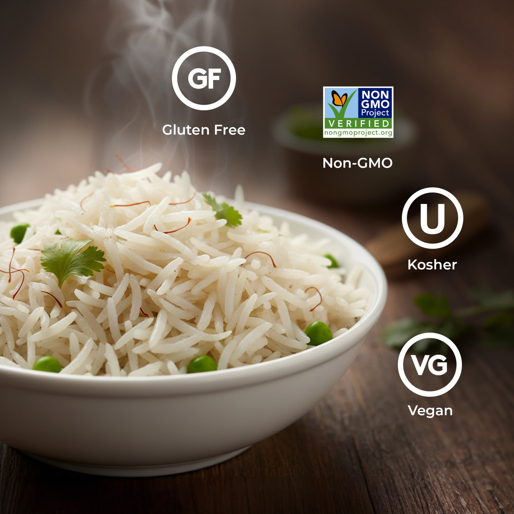 Daawat Traditional Basmati White Rice - Authentic Long Grain Basmati Rice - Non-Sticky, Fluffy, Nutty, Aromatic Rice, Vegan Food, Healthy Meals, Gluten-Free, 10 lb Bag