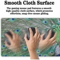 thumbnail image 5 of Computer Mat Blue mats, Large Mousepads Keyboard Mouse Pad, Chic Office Desk Accessories Non-Slip Rubber Base Waterproof with Stitched Edges, 35.4 X 15.7 inch for Work/Game/Office Peacock, 5 of 6