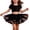 Black-c, variant on Girls Ballerina Tutu Skirt, Colorful Pom Poms for Halloween Party & Dance, Size 3-4 Years