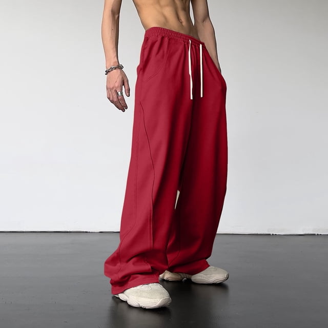 Pantalons Décontractés pour Femmes, Taille Haute, Jambes Larges, Design Polyvalent pour Usage Quotidien et Style de Rue sur Plateformes