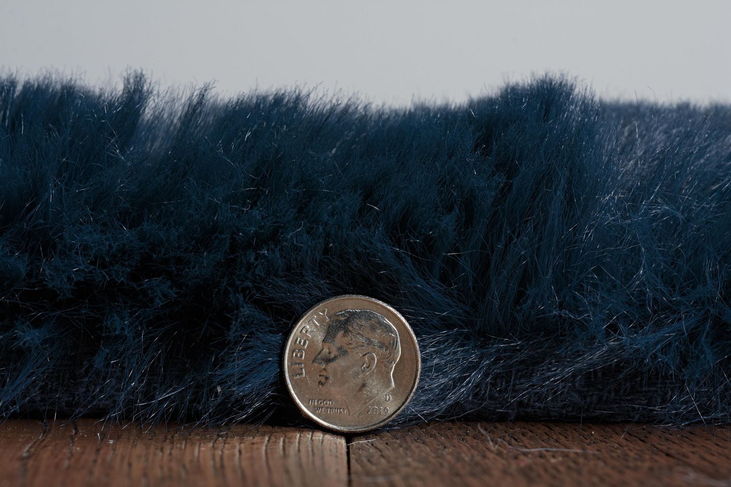 Maven Faux Rabbit Navy 3 ft. x 5 ft. Accent Rug