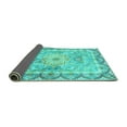 thumbnail image 2 of Ahgly Company Indoor Round Medallion Turquoise Blue Traditional Area Rugs, 3' Round, 2 of 4