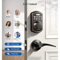 thumbnail image 4 of Veise Keyless Entry Door Lock with Handle, Electronic Keypad Deadbolt, Smart Door Lock, Oil Rubbed Bronze, 4 of 8