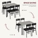 thumbnail image 4 of 4-piece dining mesa set para small spaces - space-saving moderno kitchen mesa con sillas para breakfast nook, 4 of 7