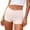 White, variant on Women's Folding Waist Solid Color Short Base Low Rise Leggings Footed Leggings for Women S