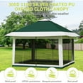 thumbnail image 3 of 12' x 12' Outdoor Gazebo Shelter, Pop Up Heavy Duty Double Roof Patio Gazebo with Netting and Curtains, Outdoor Patio Canopy for Lawn, Garden, Backyard, Deck, 3 of 7