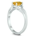 thumbnail image 2 of SZUL Women's 7X5MM Citrine and Diamond Wave Ring in 10K White Gold, 2 of 4