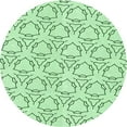 thumbnail image 1 of Ahgly Company Machine Washable Indoor Round Transitional Mint Green Area Rugs, 4' Round, 1 of 7