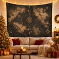 thumbnail image 3 of Dark Fantasy Map with Moon Phases and Compass, Mystical Dark Academia Style for Travel Lovers, Celestial Art, Housewarming Gift, Tapestry Wall Hanging for Study Room and Office, 3 of 7