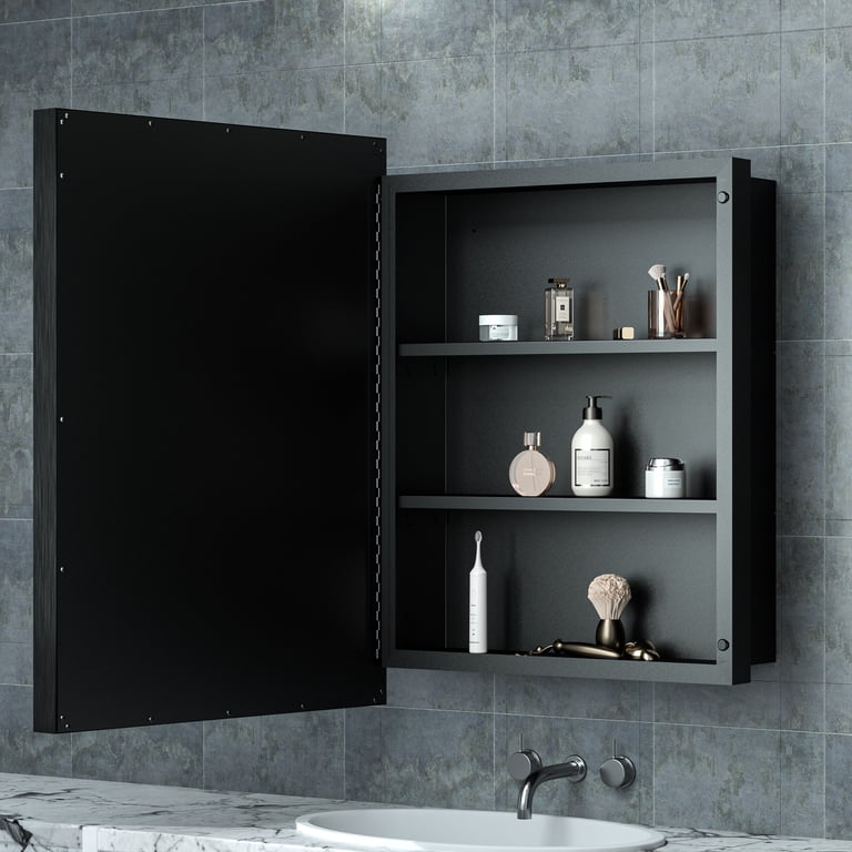 Black Bathroom Wall Cabinets With Mirror | Cabinets Matttroy
