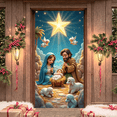 thumbnail image 3 of Decorative Design Nativity Scene Banner Nativity Display Religious Christmas Backdrop Polyester Material for Holiday Celebration Indoor Decoration Religious Events, 3 of 9