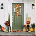 thumbnail image 5 of hengsof Fall Decor Wreaths Autumn Maple Leaf Wreath Small Cabinet Wreath with Rustic Outdoor Fall Decorations for Thanksgiving Harvest Porch Window Farmhouse Front Door Decor, 5 of 6