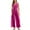 Hot Pink, variant on ABATAB Womens Summer Jumpsuits V Neck Sleeveless Dressy Rompers Casual One Piece Wide Leg Loose Work Trendy Outfits