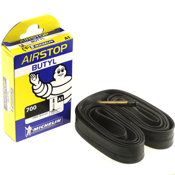 Michelin Airstop Butyl Tube 700 x 18-25 80mm PRESTA Valve Road Track Fixed Deep