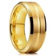 thumbnail image 4 of Suministro de joyas Gabei en stock, anillo de acero inoxidable personalizado simple, anillo de hombre de moda esmerilado bilateral de una sola ranura, 4 of 5