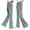 Light Blue, variant on YWOAGH Girls Fashion Embroidered Jeans Elastic Waist Wide Leg Denim Pants Loose Casual Pants with Pockets Light Blue 9-10 Years