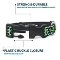 thumbnail image 4 of Buckle-Down Pet Collar, Dog Collar Plastic Buckle, Abstract Plaid White Navy Neon Green, 7 to 8.5 Inches 0.5 Inch Wide, 4 of 8