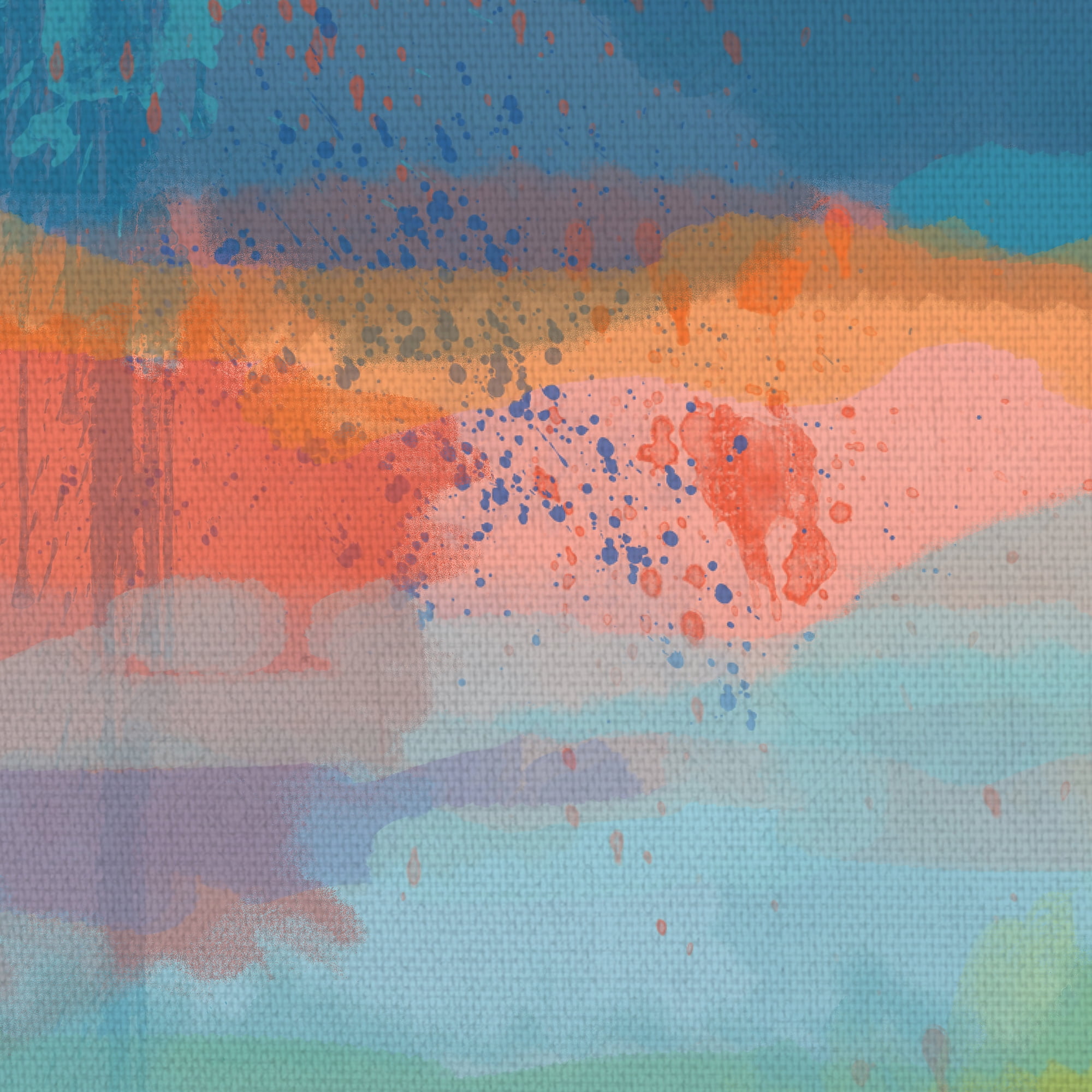 Masterpiece Art Gallery Point In Time Light Circular Abstract By Mary Calkins Canvas Art Print 30" x 30"